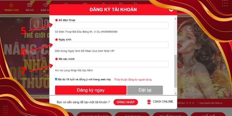 Đăng ký tài khoản mới để tham gia chơi game nổ hũ tặng code trên J88